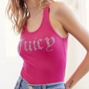 Juicy Gothic Crystals Jersey Ribbed Tank